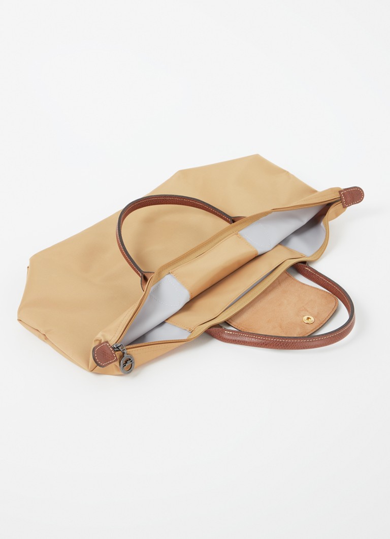 Τσάντα Longchamp Le Pliage Original M με δερμάτινες λεπτομέρειες