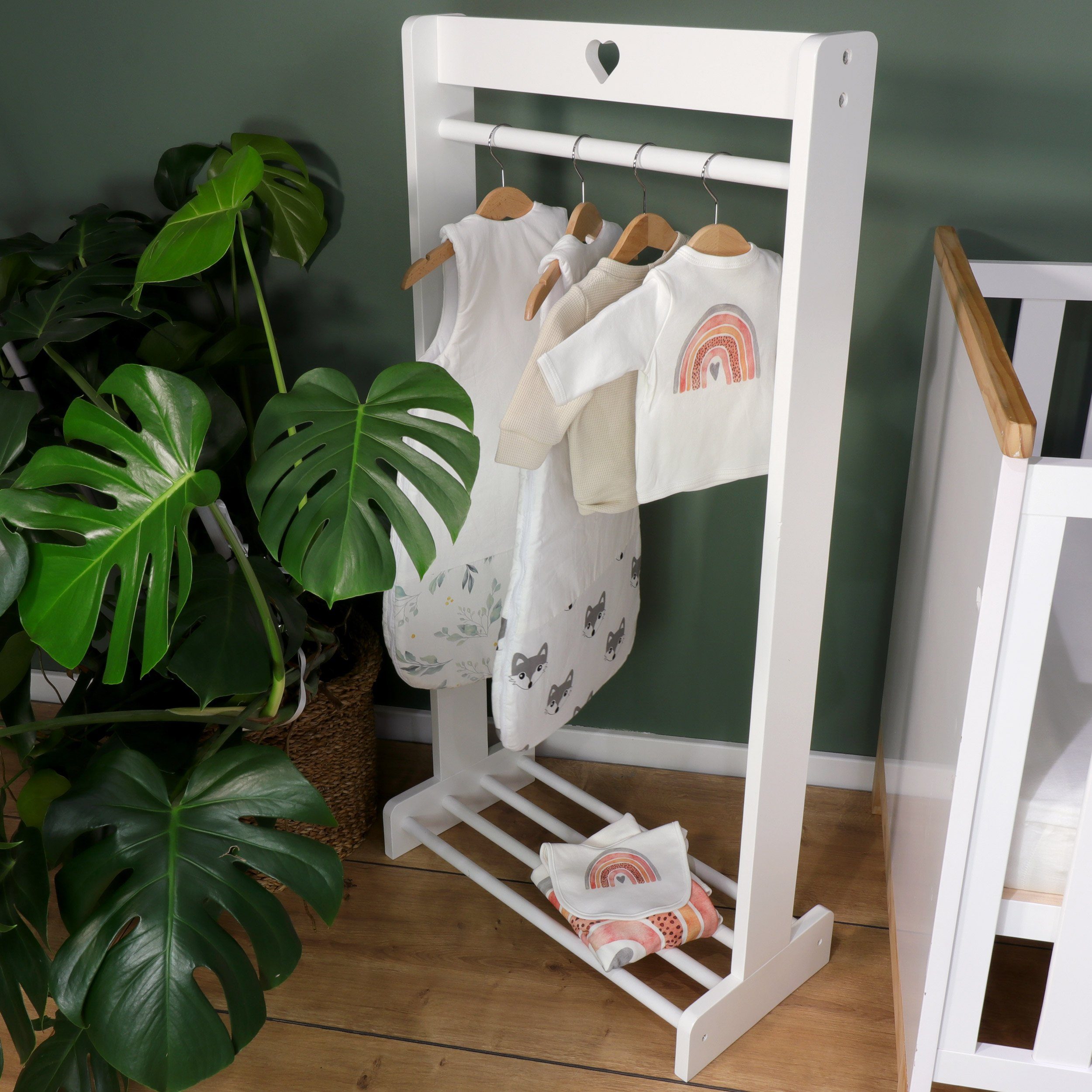 Babydecke Neugeborenen-Set Rikke 9-teilig, Gr. 62 im Regenbogen-Design, Puckdaddy GmbH