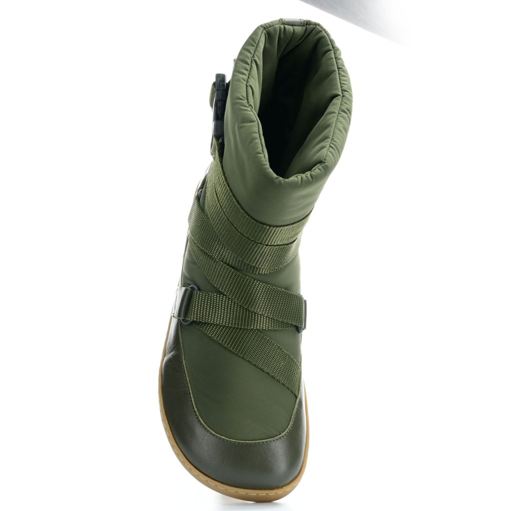 Shapen Frosty Olive grüne Winterbarfußschuhe