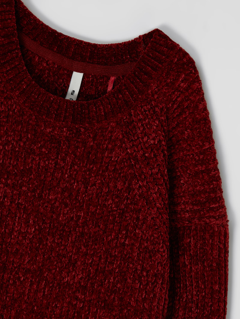 Pullover aus Chenille Modell 'Xamira' in rot