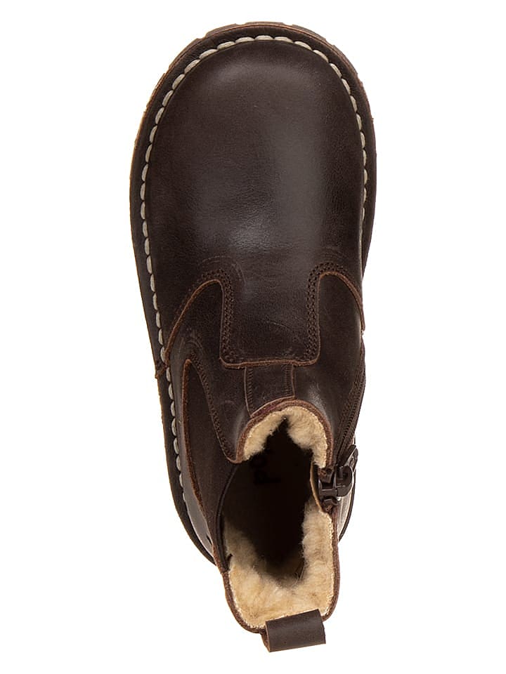 POM POM Leder-Chelsea-Boots in Dunkelbraun günstig kaufen 28