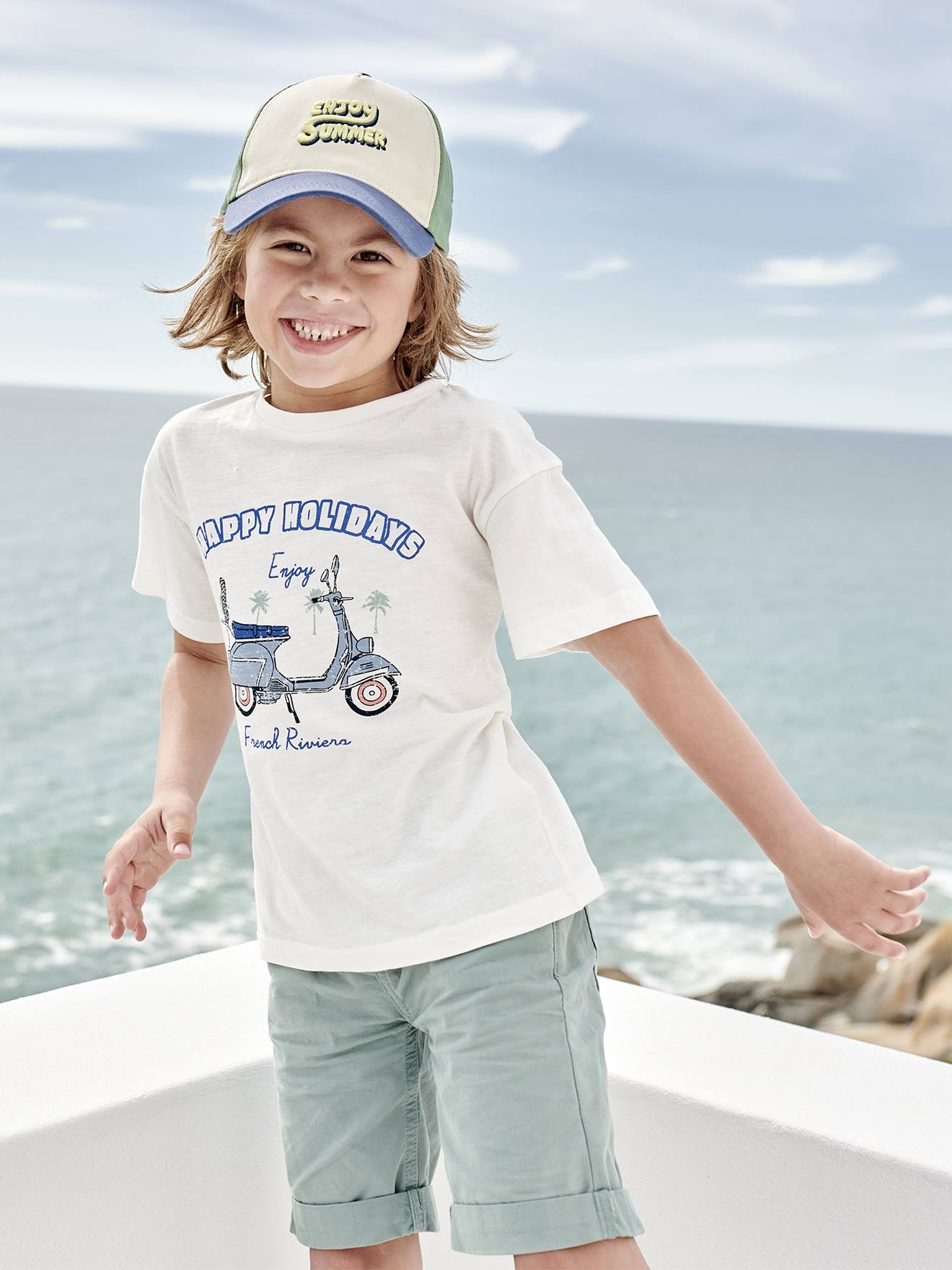 Vertbaudet Jungen T-Shirt Oeko-Tex - weiß