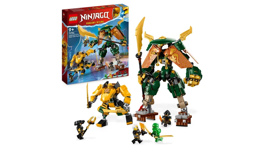 LEGO NINJAGO 71794 Lloyds und Arins Training-Mechs mit Action-Figuren