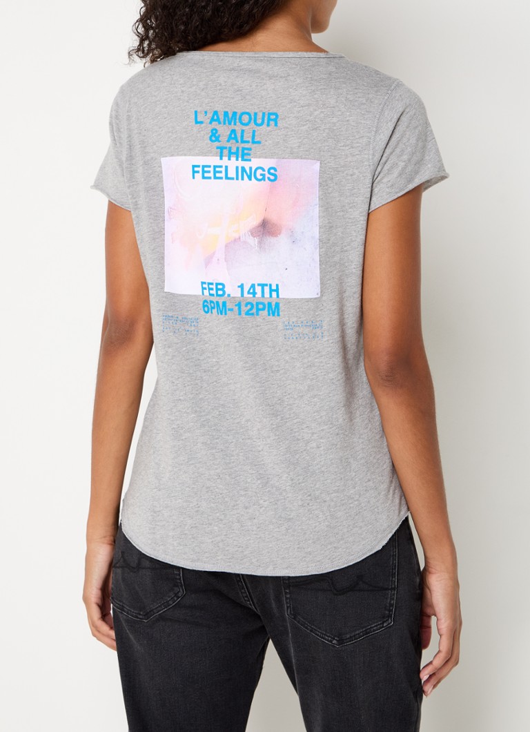 Zadig&Voltaire Tunisien T-shirt with back print and V-neck