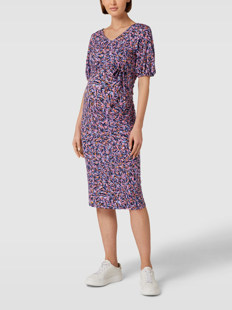 Umstands-Kleid mit Allover-Muster Modell 'Wanessa' in pink