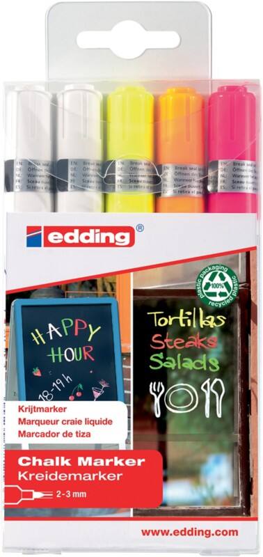 edding Kreidemarker 4095 Farbig sortiert 5 Stück