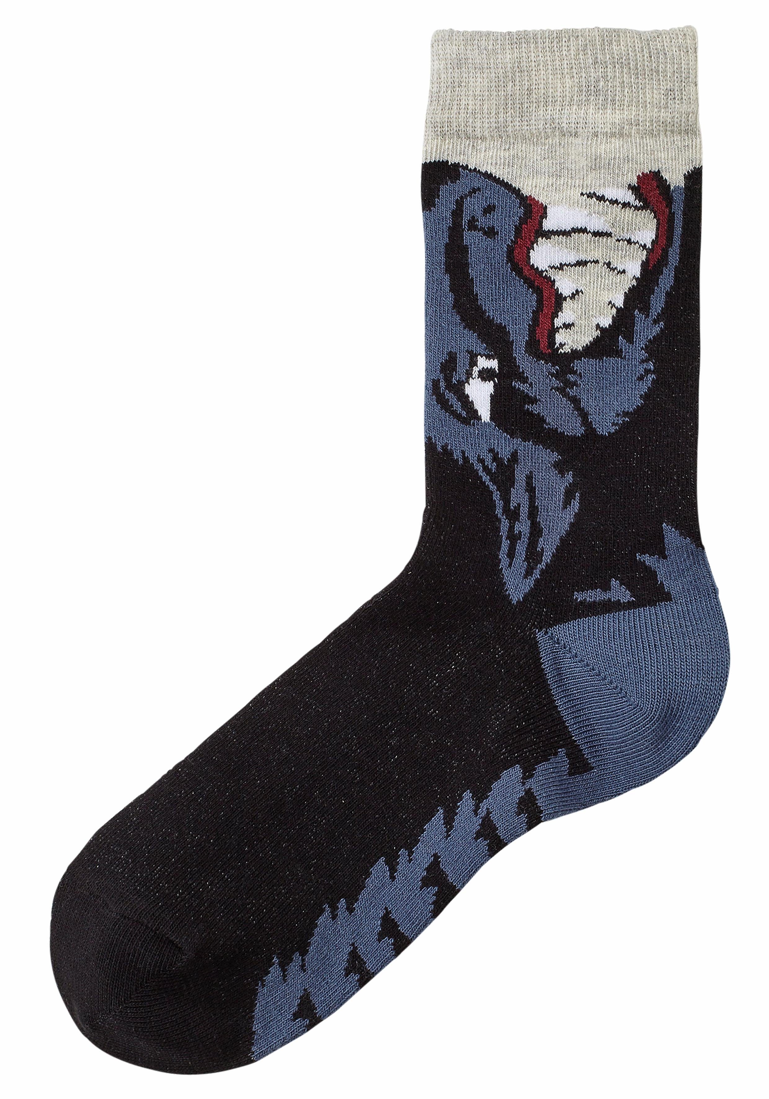 Socken (5-Paar) mit Tiermotiven