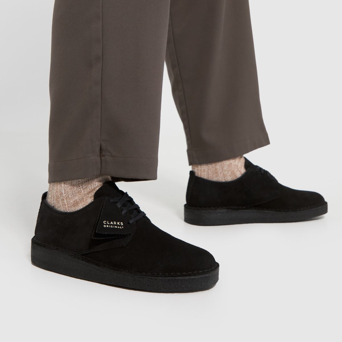 Clarks Originals – Svarta, kolsvarta London-skor