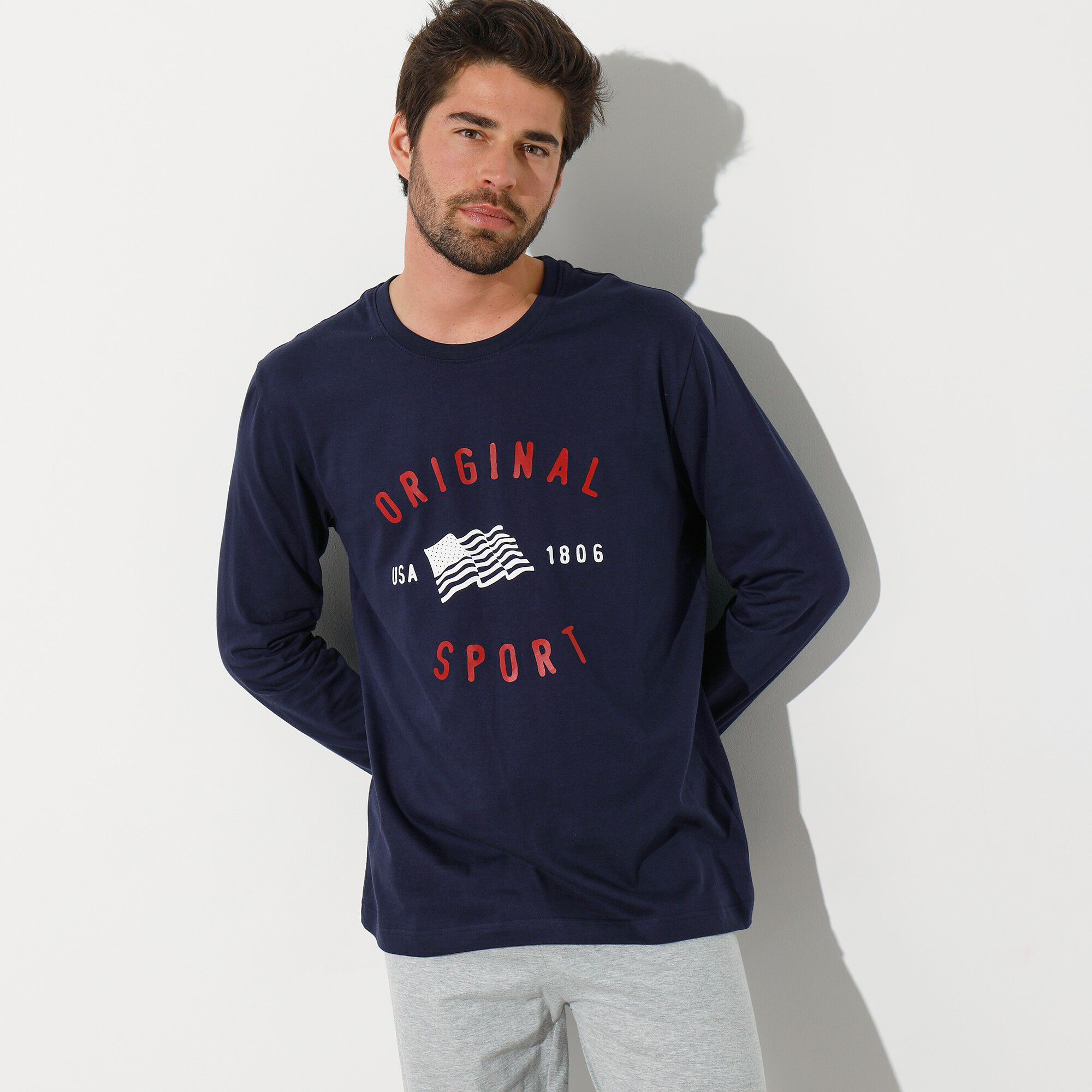 Tee-shirt de pyjama manches longues imprimé