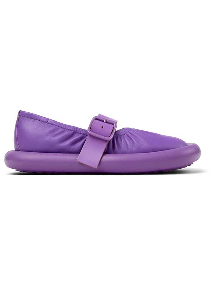 Camper Leder-Spangenballerinas in Lila günstig kaufen
