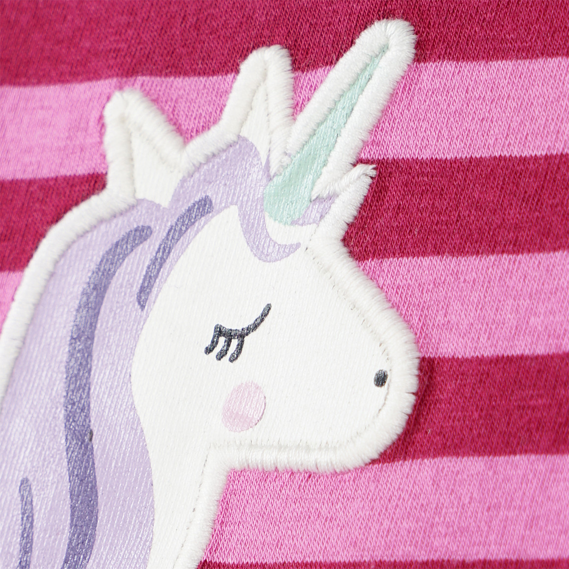 Mädchen Langarmshirt mit Einhorn-Applikation