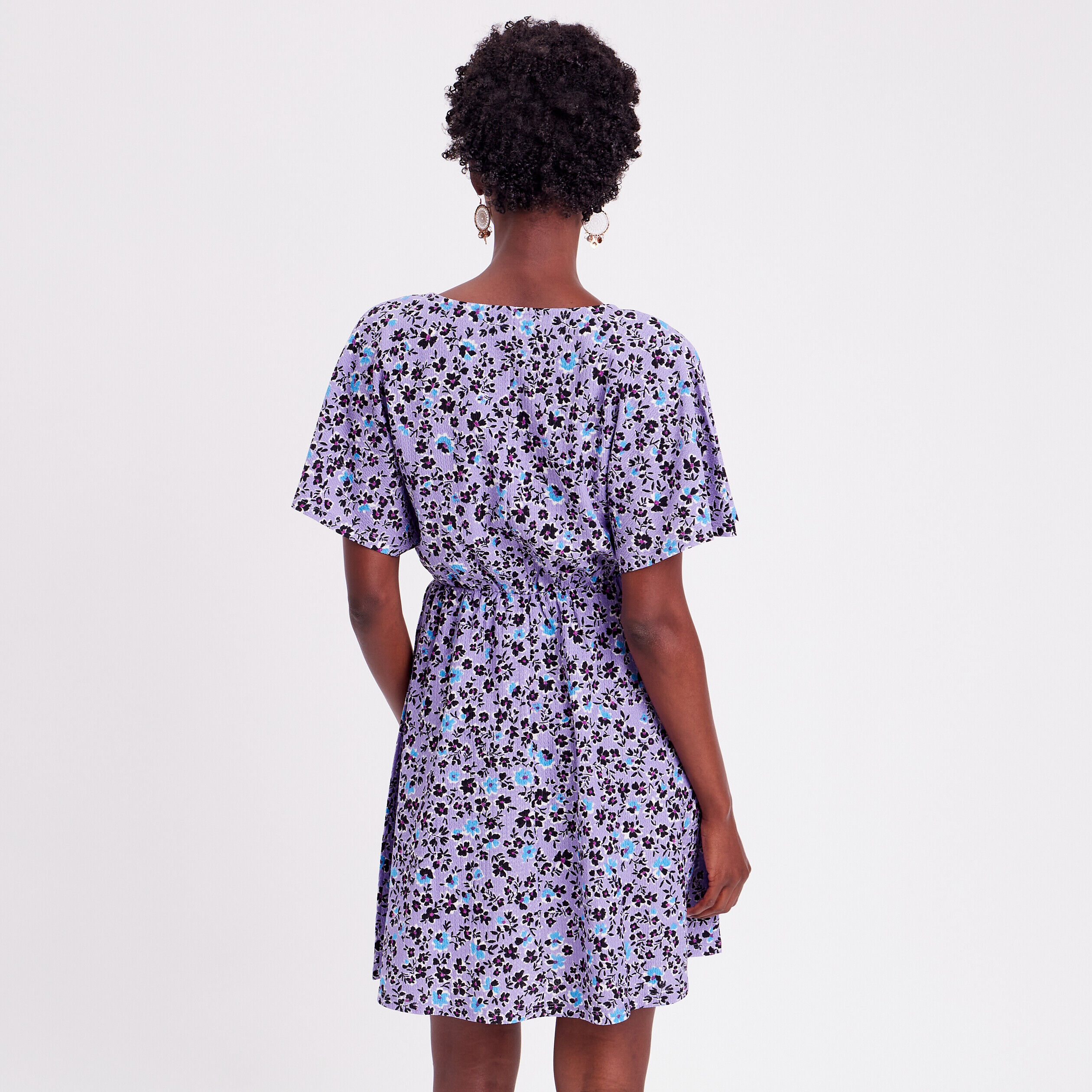 Robe évasée col en V parme femme | Cache Cache