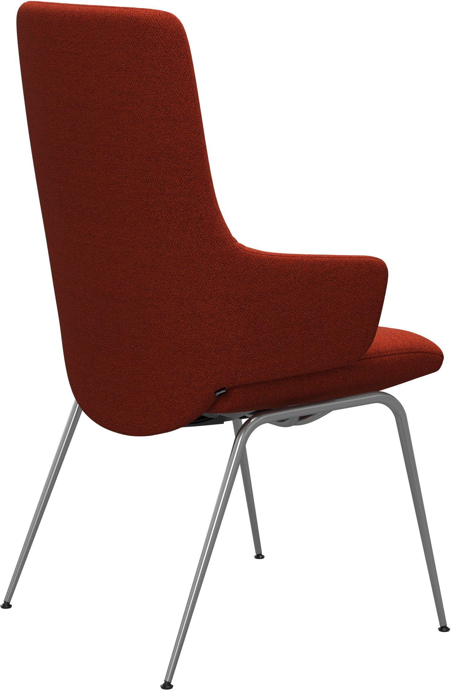 Stressless® Polsterstuhl Laurel, High Back mit Armlehne, Größe L, mit Beinen aus Stahl in Chrom matt