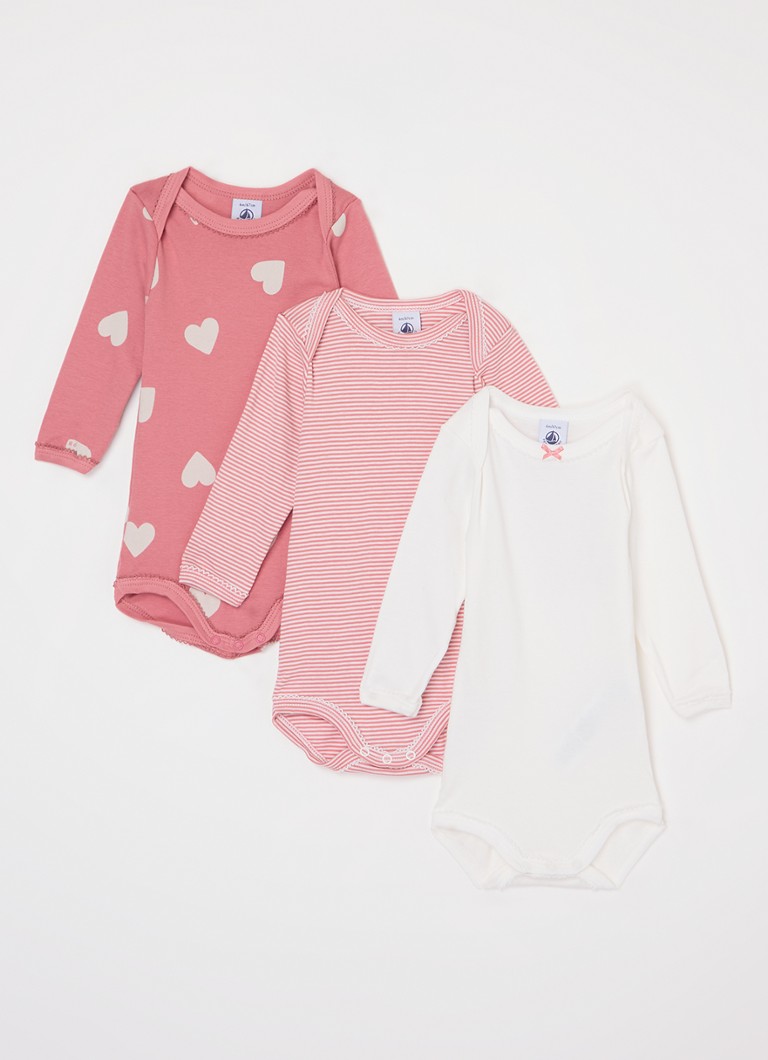 Petit Bateau Romper ar apdruku 3 iepakojumos