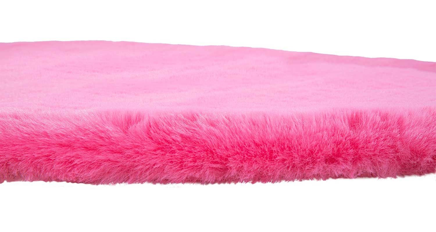 Fellteppich HEART, Rosa, 63 x 50 cm, Herzform Polyester, KARPI, Herzform, Höhe: 20 mm