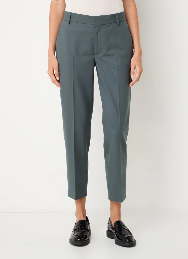 CLOSED  Sonnett mid waist slim fit cropped pantalon met steekzakken