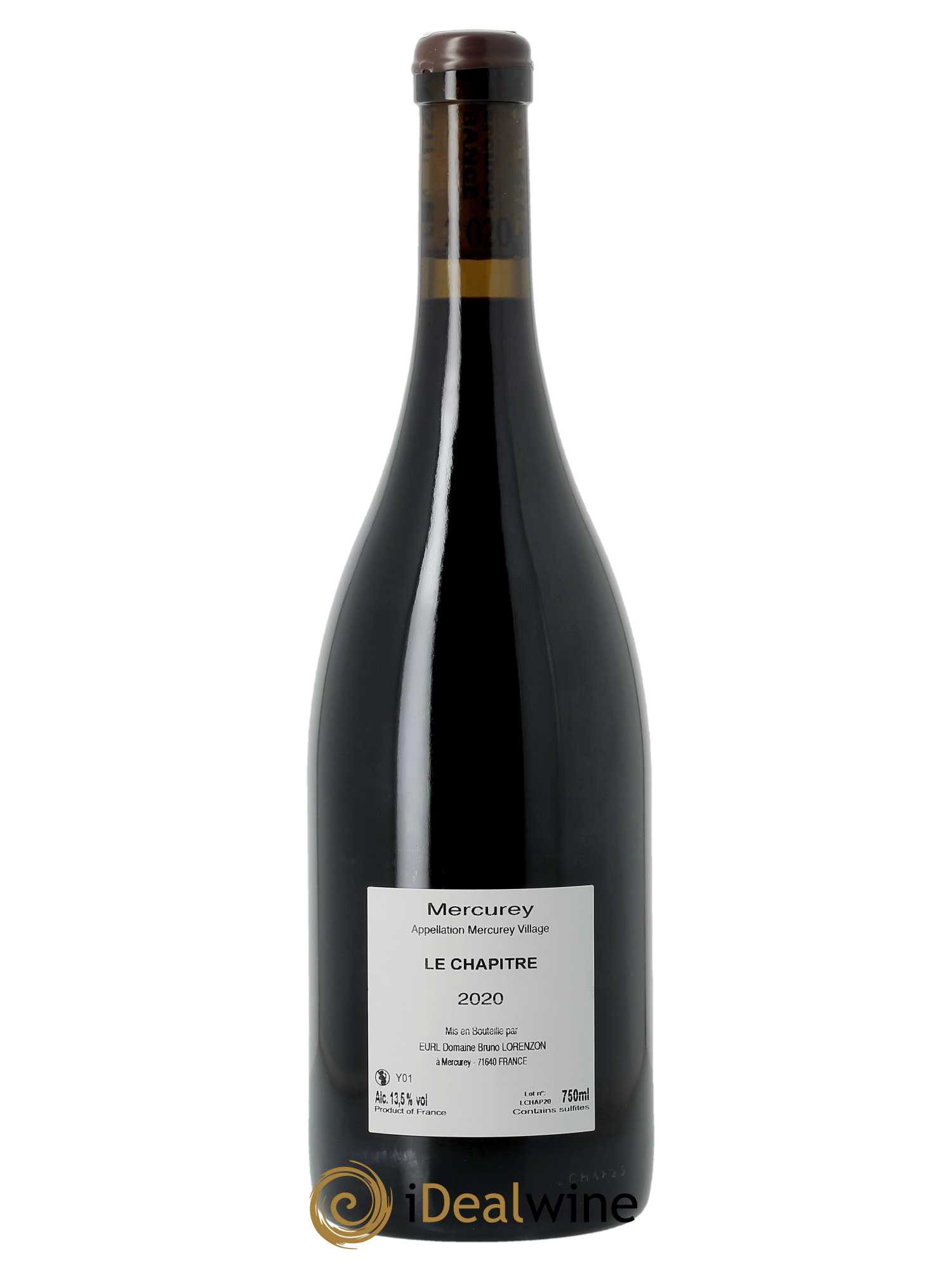 Mercurey Le Châpitre Bruno Lorenzon  2020 - Lot de 1 Bouteille