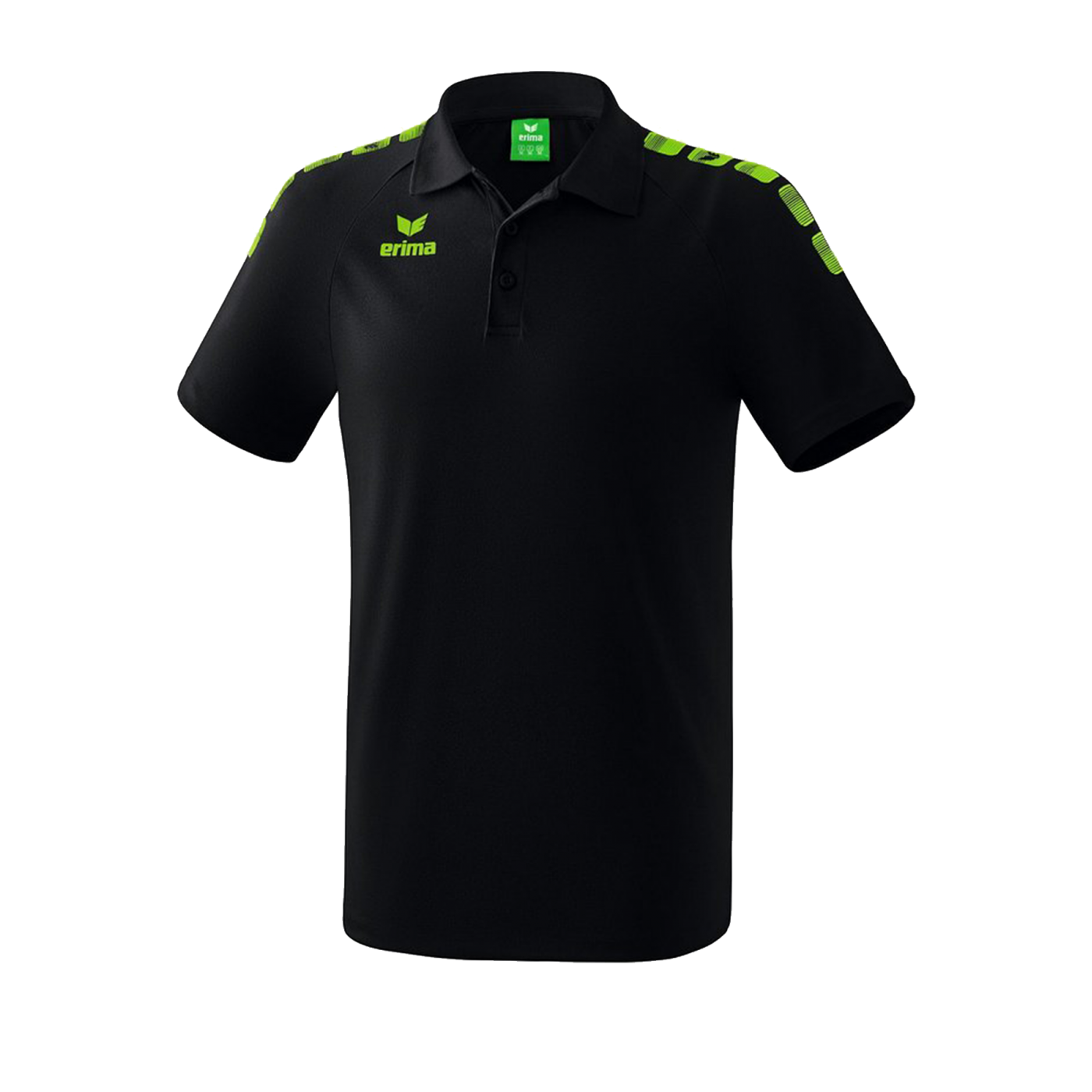 Erima Essential 5-C Poloshirt Kids Schwarz Grün