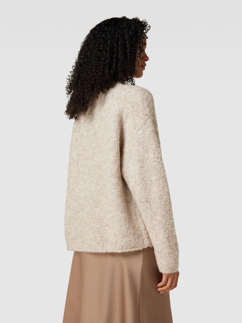 Strickpullover mit Rundhalsausschnitt Modell 'Glenda' in sand