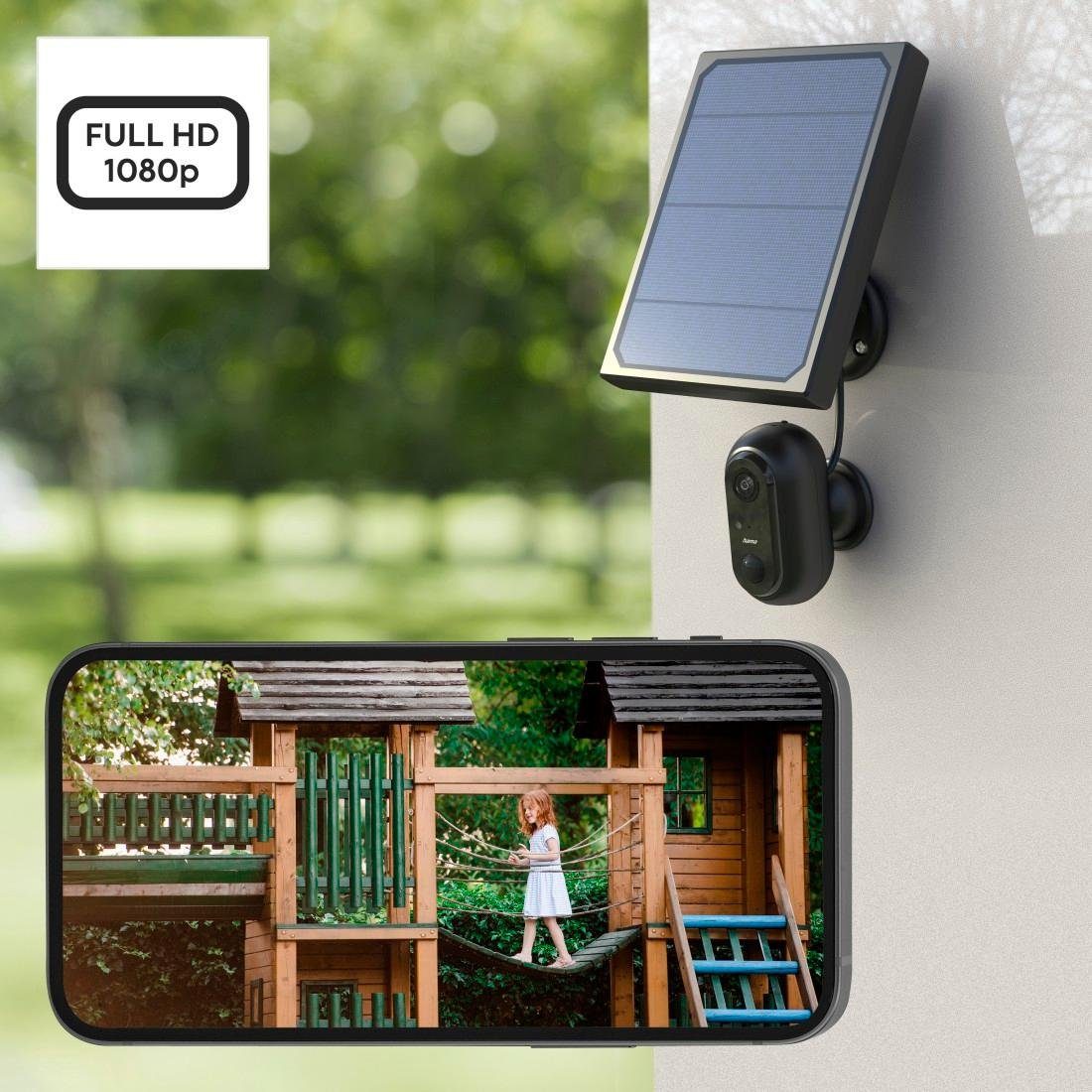 Hama WLAN Kamera Outdoor (App, Solar, Nachtsicht, Bewegungsmelder, Live) Smart Home Kamera (Außenbereich, Innenbereich)