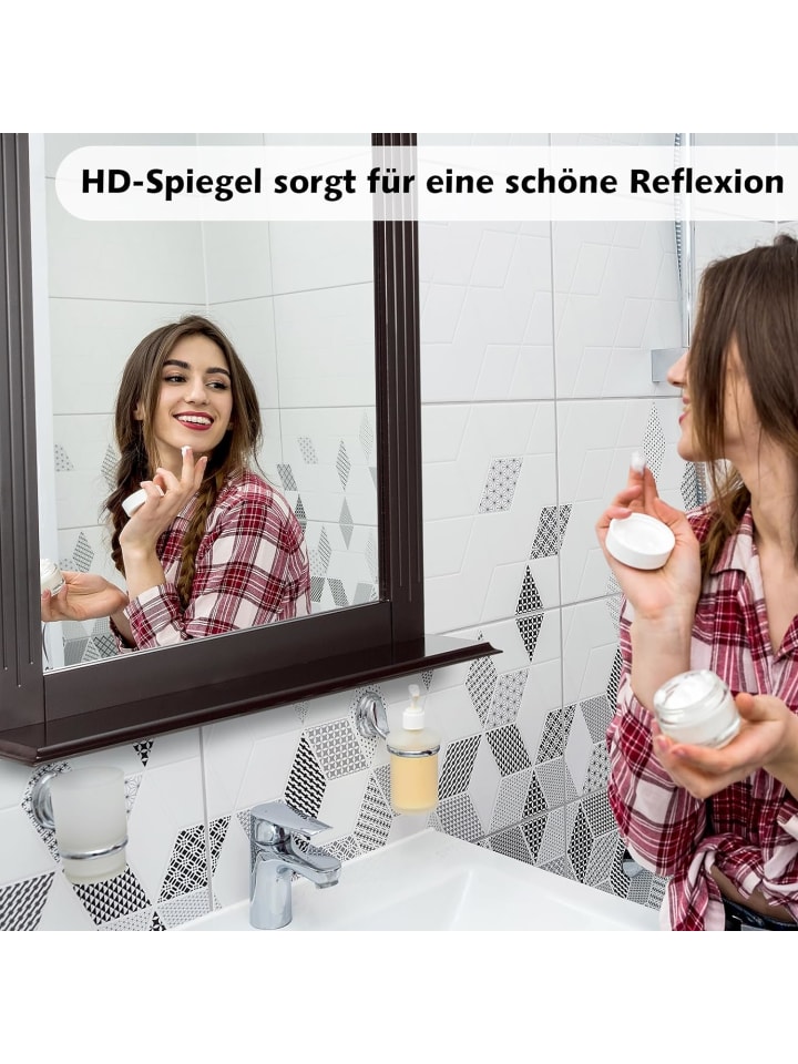 COSTWAY Badezimmerspiegel in Braun günstig kaufen onesize