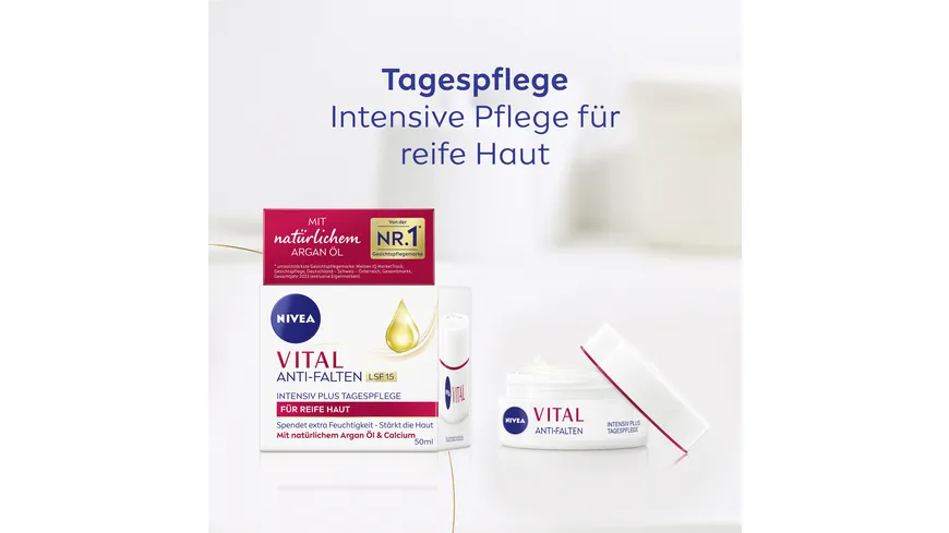 NIVEA VITAL Anti-Falten Intensiv Plus Tagespflege für Reife Haut LSF15 50 ml