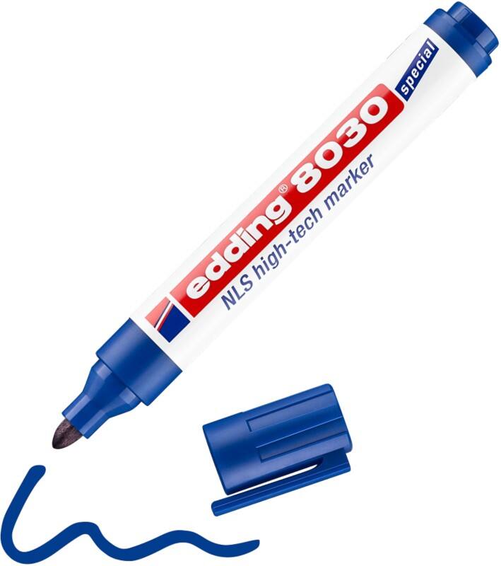 edding 8030 Permanent Spezialmarker Blau Mittel Rundspitze 1,5 - 3 mm