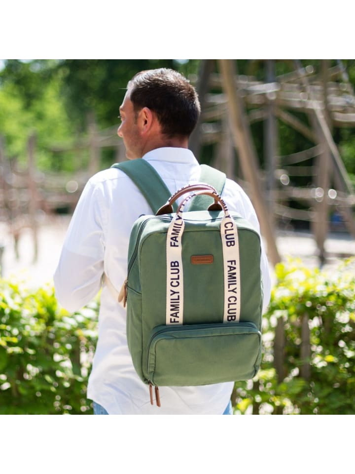 Childhome Wickelrucksack Family Club - Signature - in gruen günstig kaufen onesize