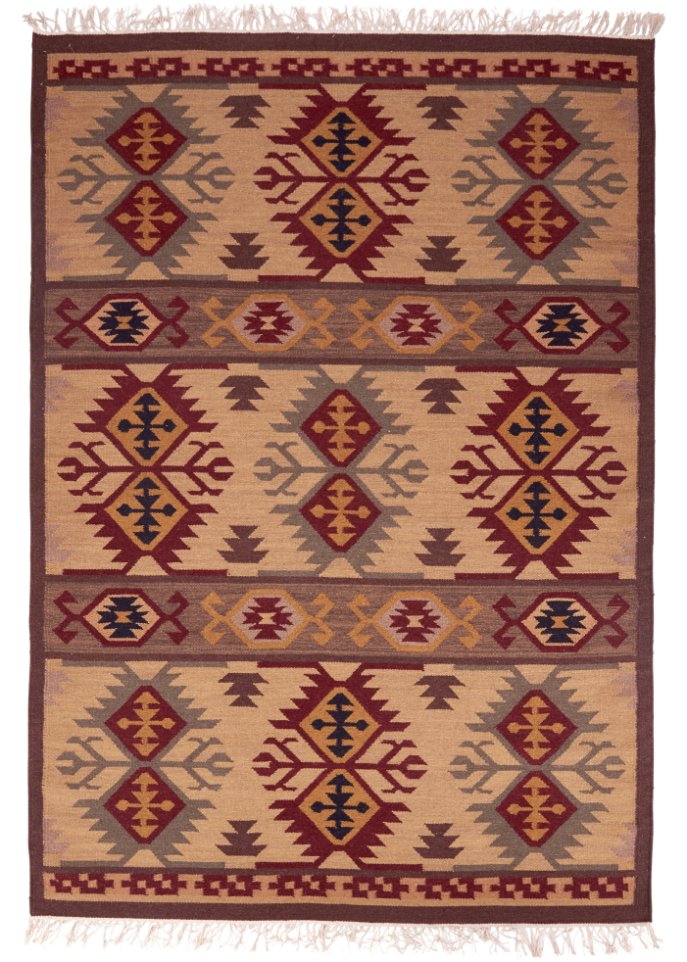 Kelim-Teppich in warmen Farben