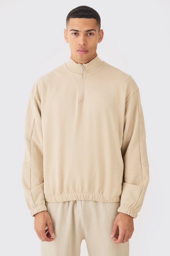 Kastiges Oversize Sweatshirt mit Trichterkragen
