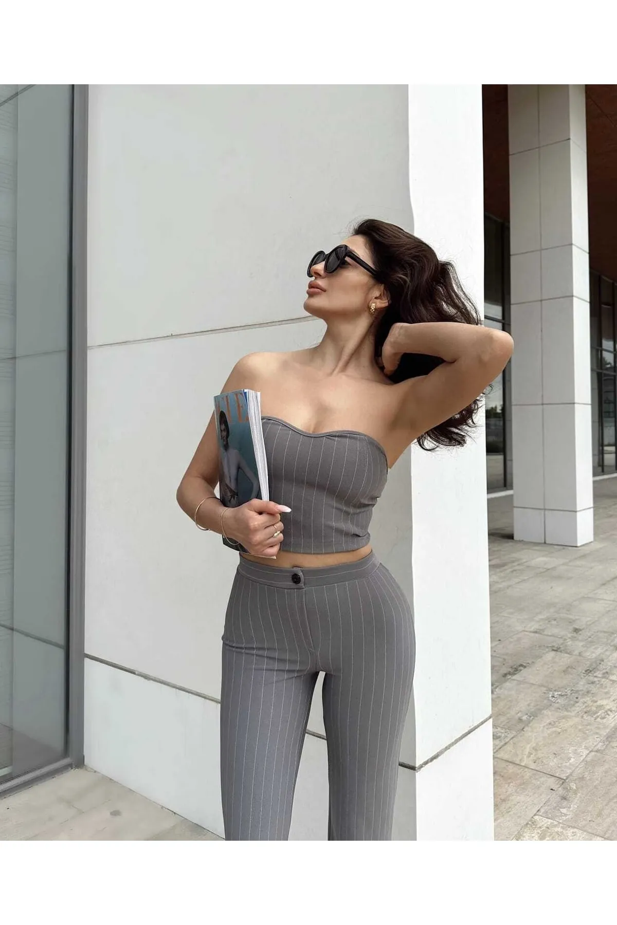 ZF BUTİK  Zweiteiler - Grau - Regular Fit