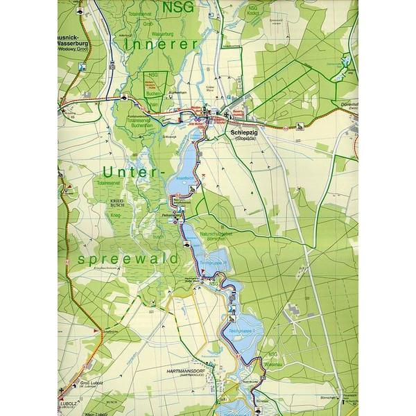 Spreewald mit Märkischer Heidelandschaft 1 : 35 000. Grosse Radwander- und Wanderkarte - Wanderkarte