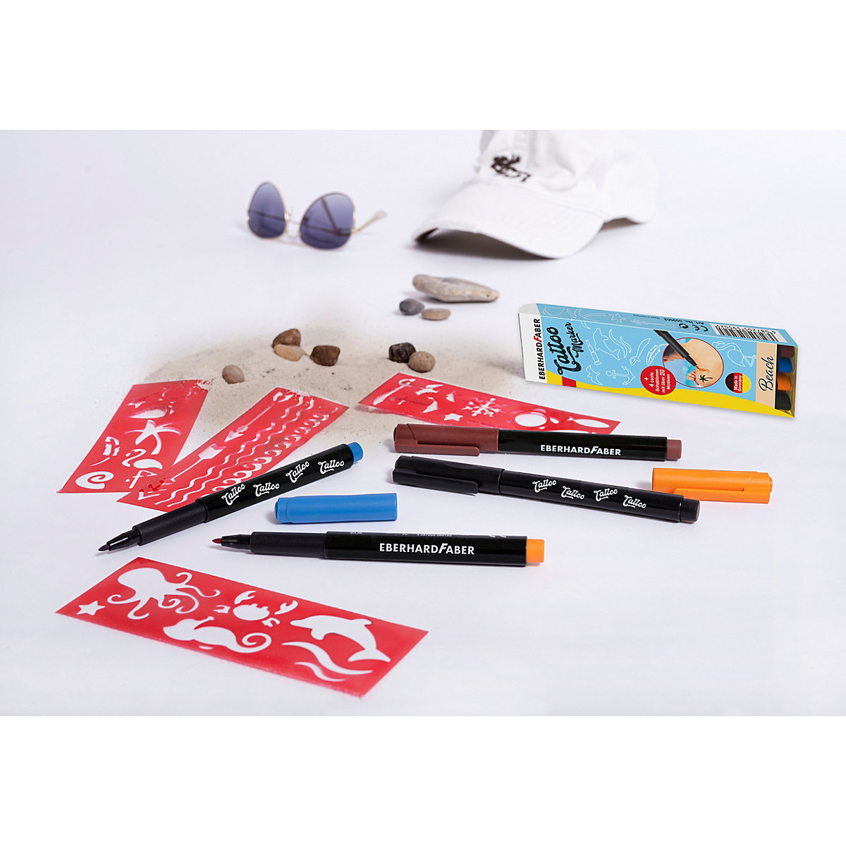 Tattoo Marker Beach, 4 Farben