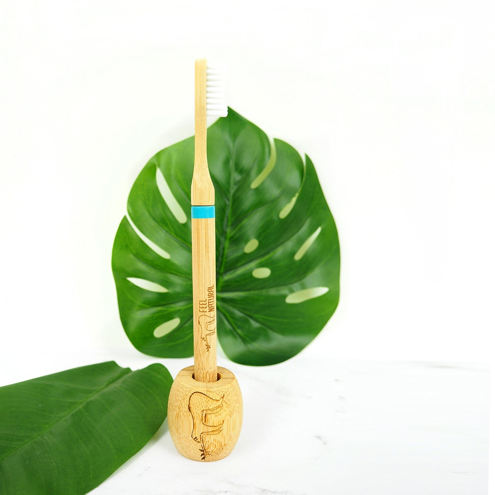 feel natural Socle Brosse à dents en bambou Socle brosse à dents