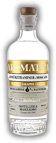 Marzadro Grappa Bivitigni Aromatica - Gewürztraminer & Moscato Marzadro Grappa Bivitigni Aromatica - Gewürztraminer & Moscato  0,7	 Liter - Vol 41%