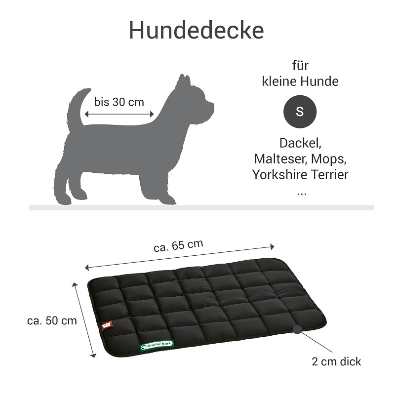 Doctor Bark Hundedecken Doctor Bark Liegedecke schwarz S