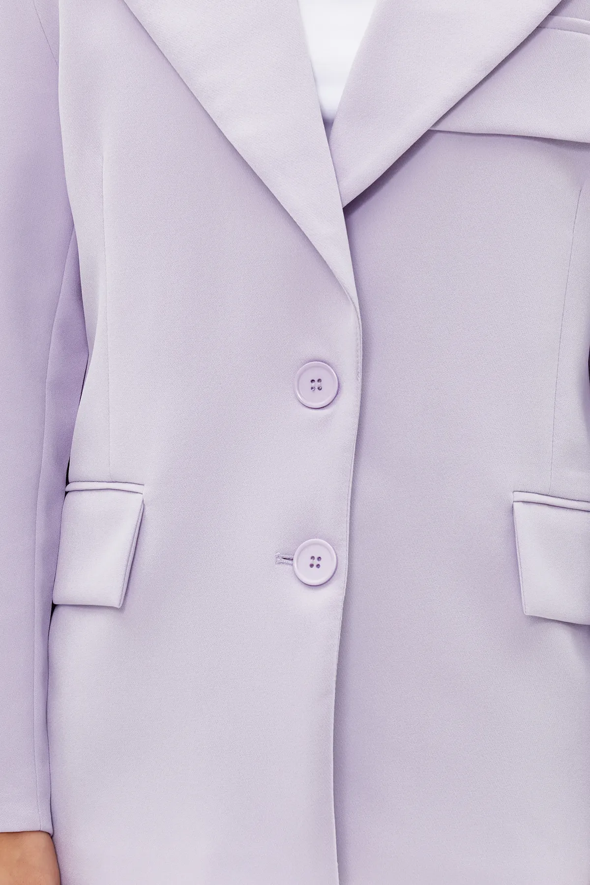 Trendyol Collection  Lilafarbener, übergroßer, gefütterter, gewebter Blazer TWOSS22CE0077