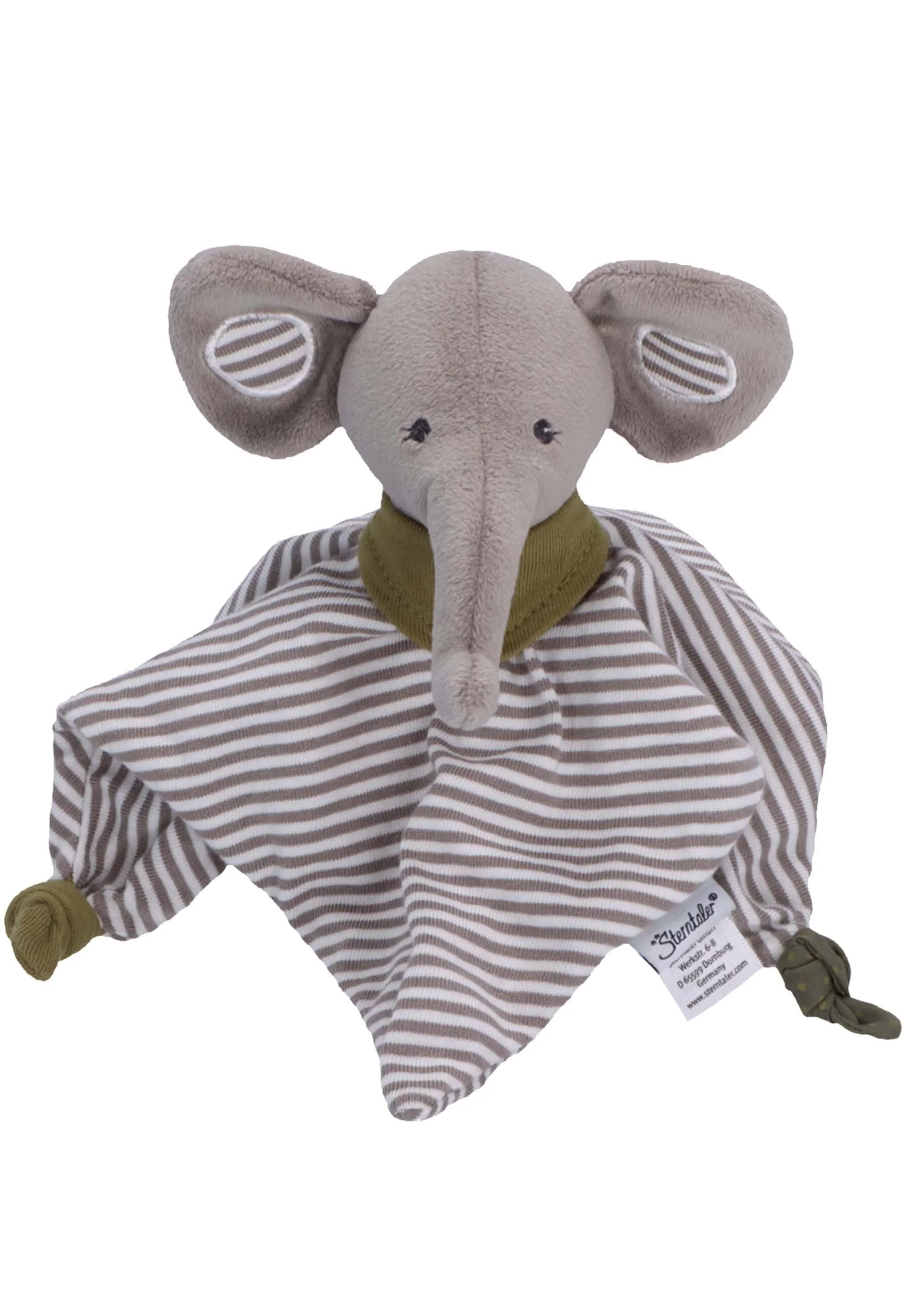 Schmusetuch Elefant Eddy in Grau, ohne Rassel