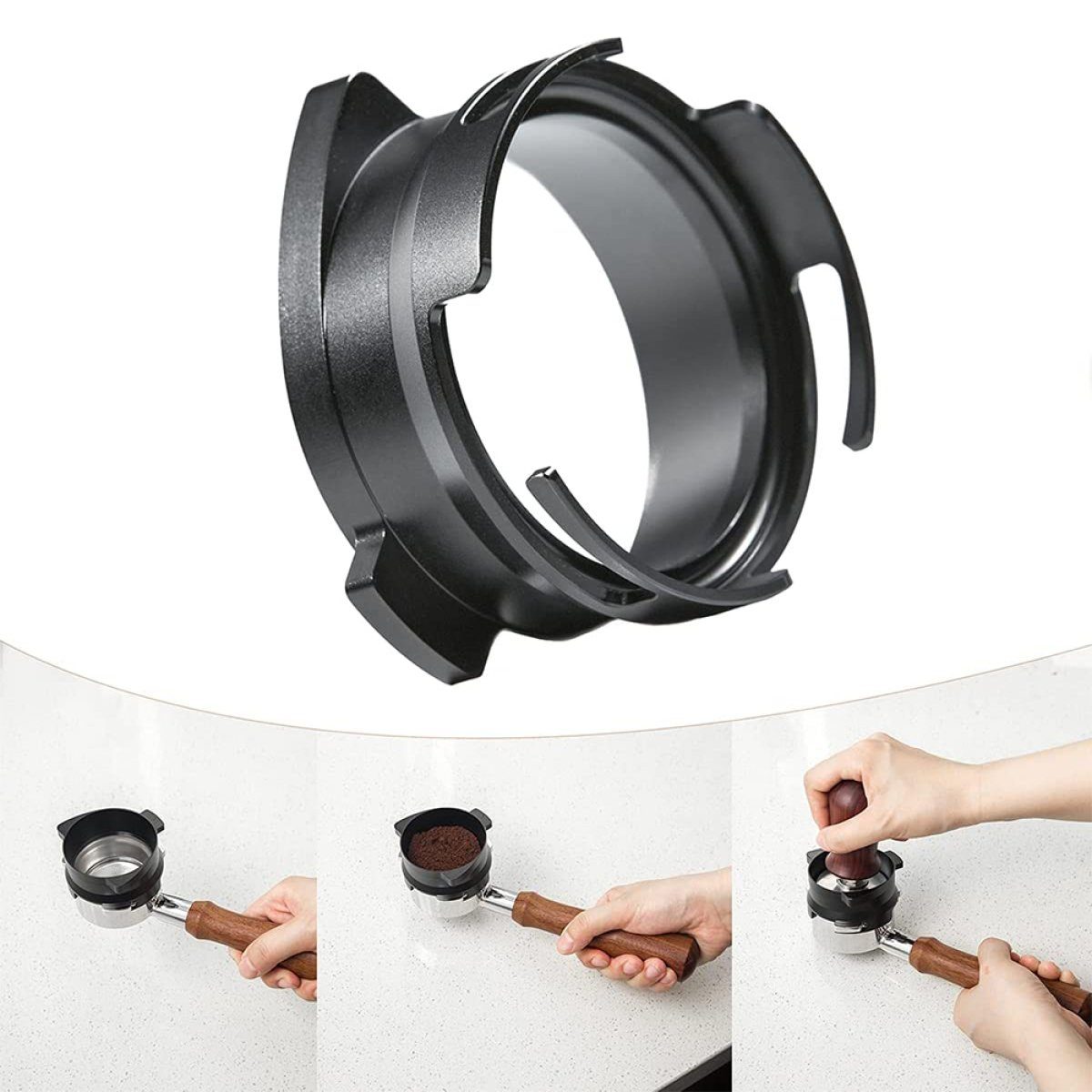 Rwoythk Stempelkanne Kaffee Dosierring 54mm Espresso Kaffee Accessrioes Dosiertrichter