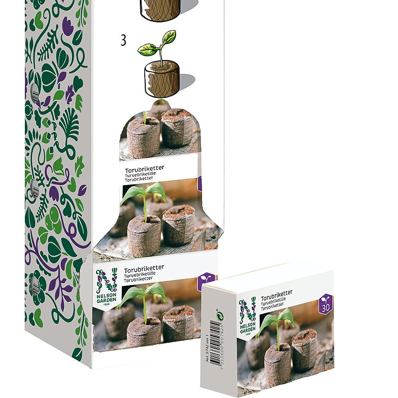 Nelson garden Torvbriketter 30-pk