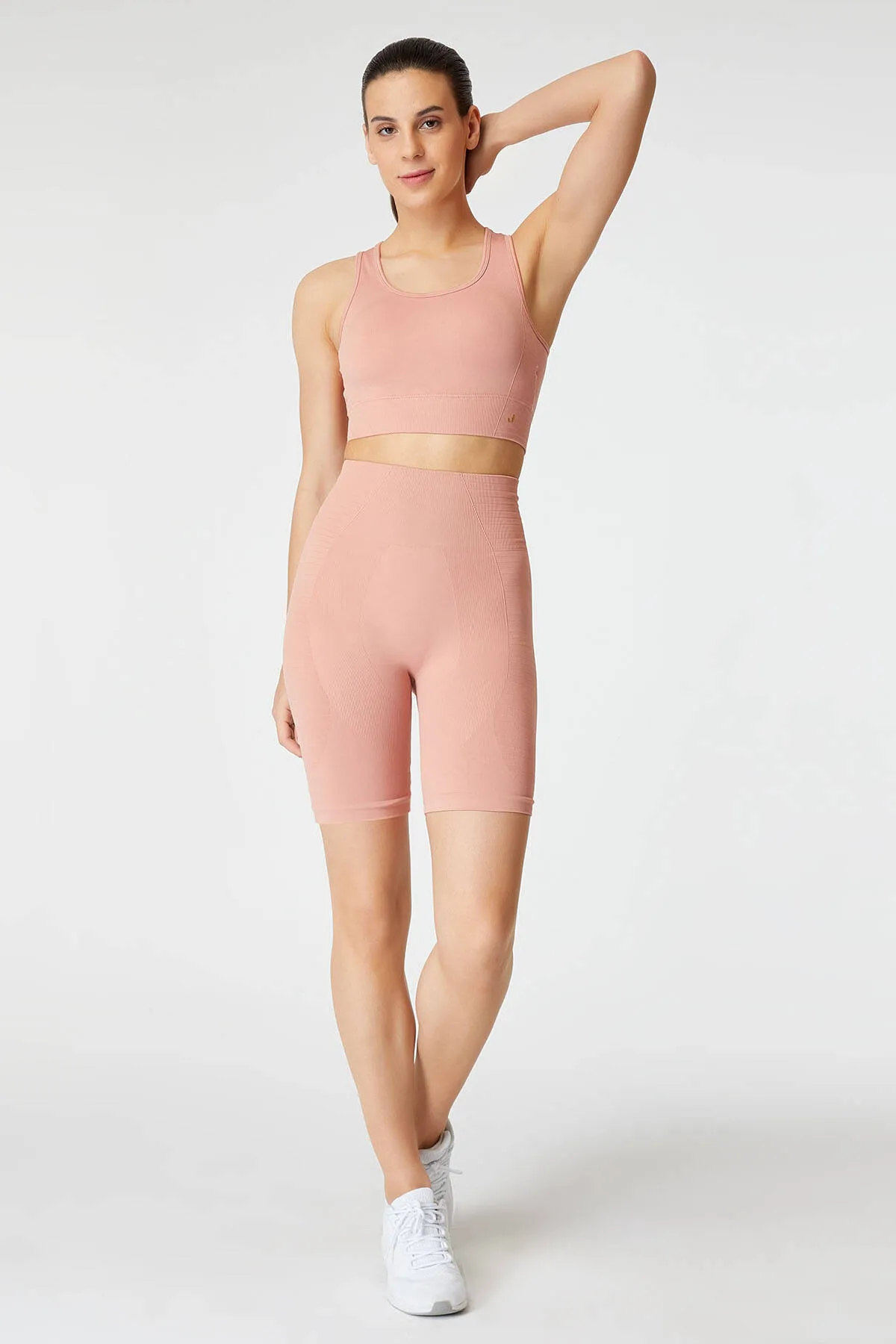 Jerf  Gela Sculpting Sport Biker-Strumpfhose in Pastellrosa