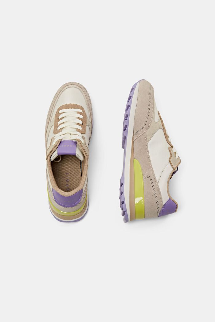Mehrfarbige Sneaker mit echtem Leder