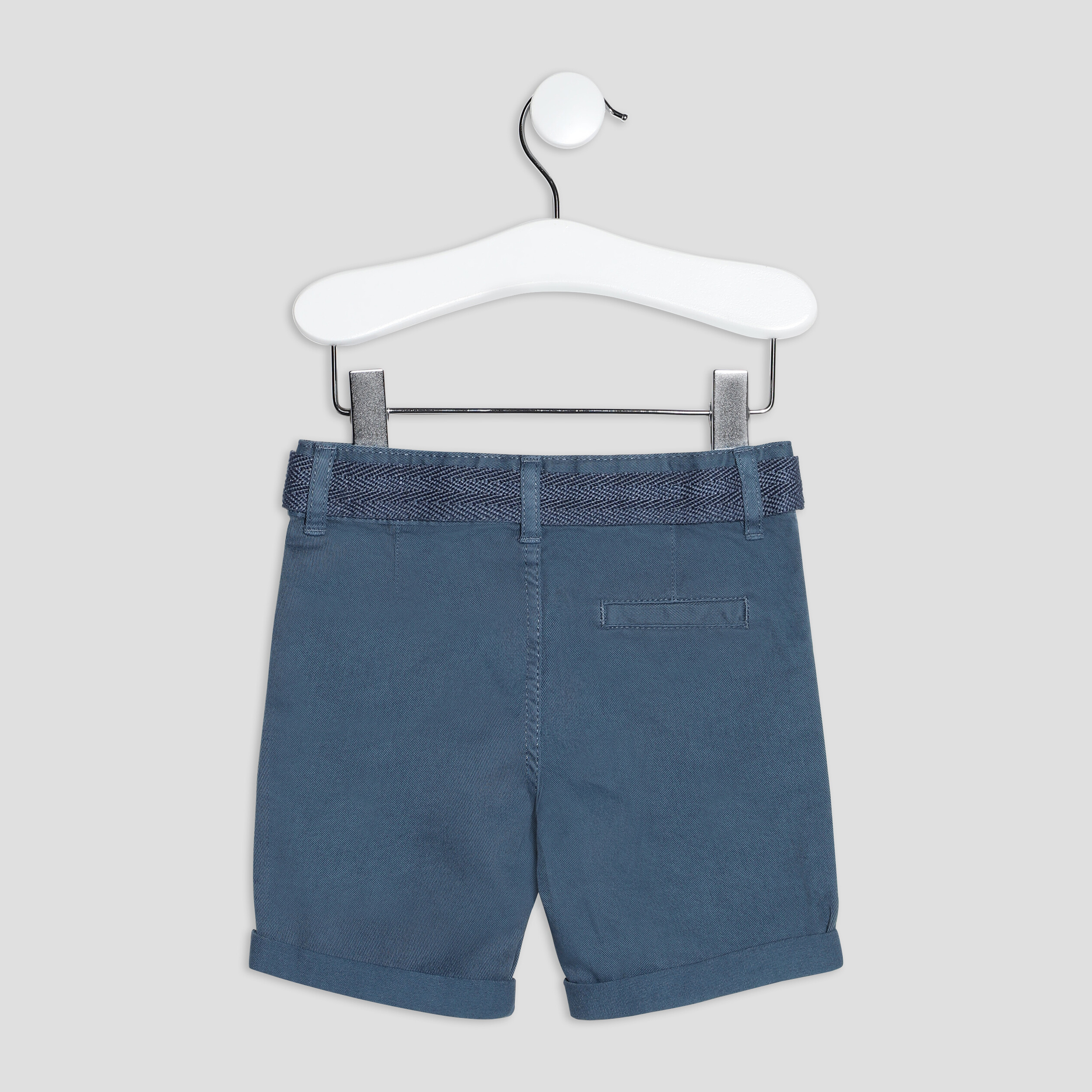 Bermuda droit ceinturé Creeks bleu bébé garçon | La Halle