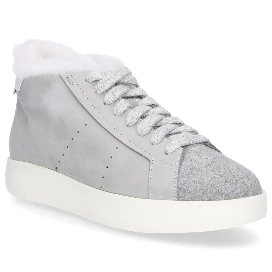 Santoni - Sneaker high 60726 Nubukleder Fellschaft grau - grau