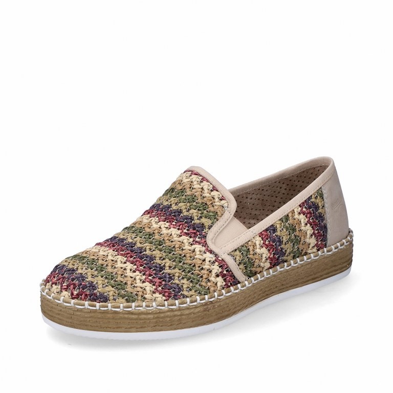 RIEKER Klassische Slipper bunt Slipper L7873-91. multi