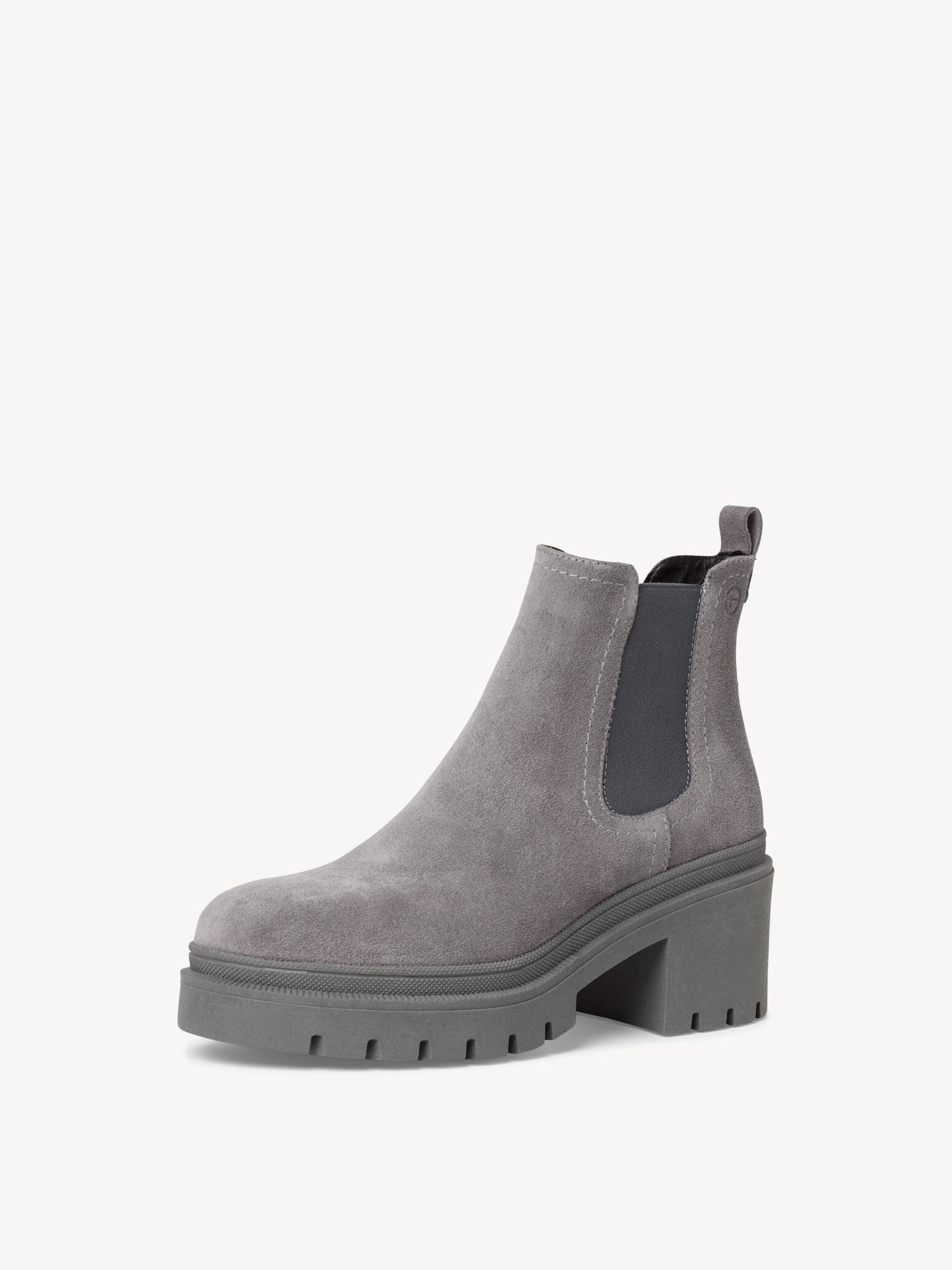 Bottine Chelsea en cuir - gris
