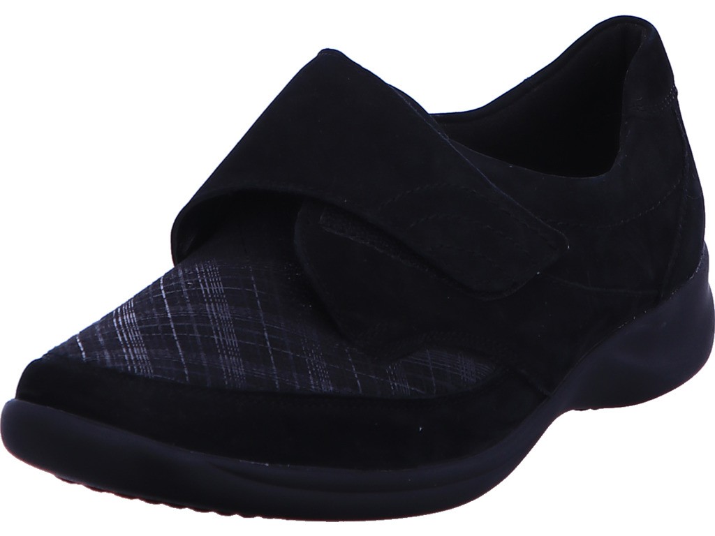 WALDLÄUFER Komfort Slipper schwarz