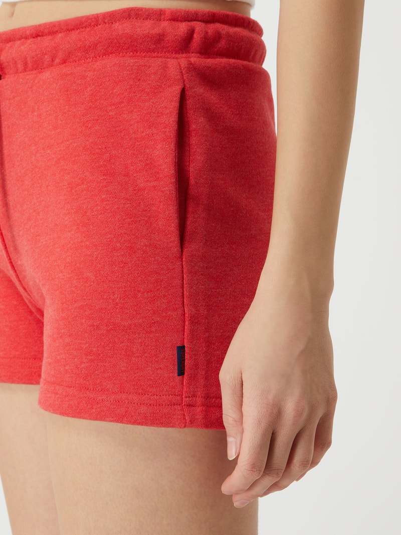 Sweatshorts aus Baumwollmischung in koralle