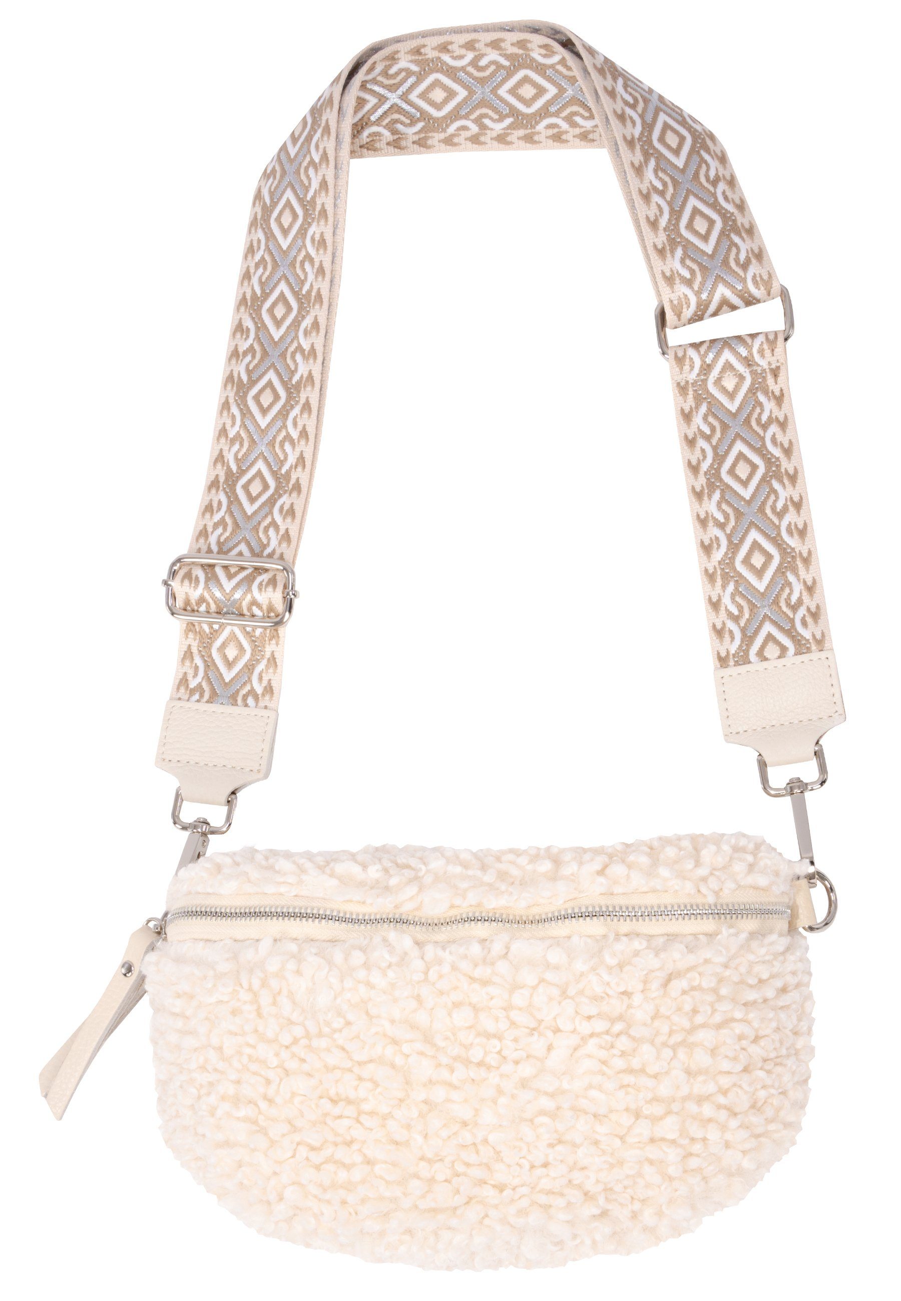 Seasons of April Umhängetasche Curly, Schultertasche Umhänge Tasche in Gr. M Gürteltasche mit breitem Gurt