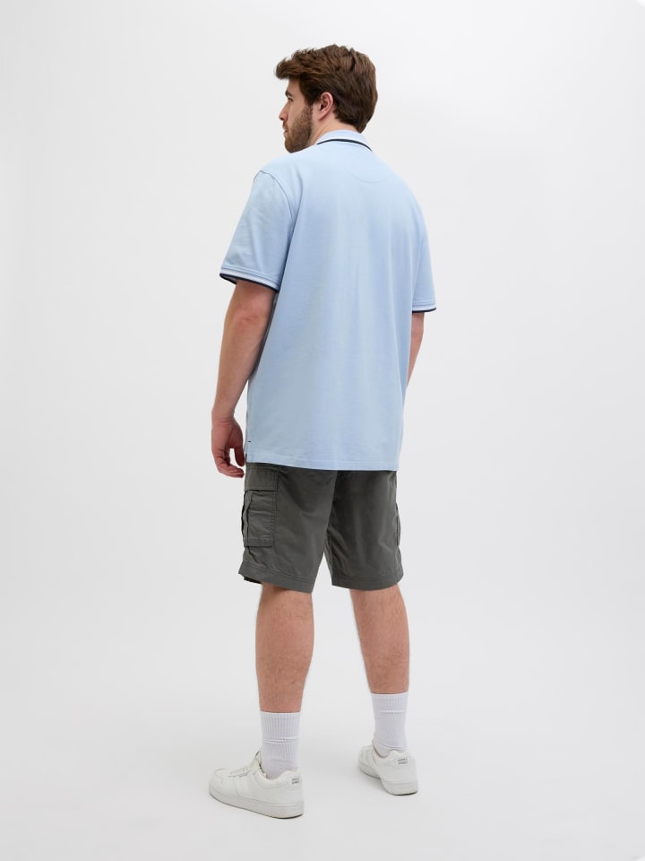 JACK & JONES PLUS Poloshirt in Chambray Blue günstig kaufen